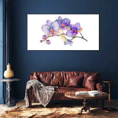 The floral beauty of orchids Glass Wall Art