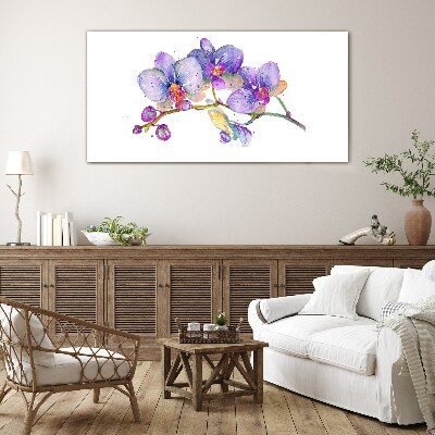 The floral beauty of orchids Glass Wall Art