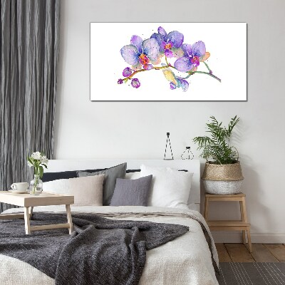 The floral beauty of orchids Glass Wall Art