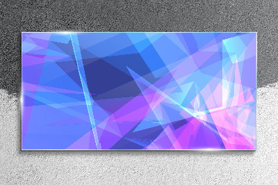Abstract composition in shades of blue Glass Wall Art