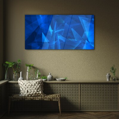 The sky is in shades of blue Glass Wall Art