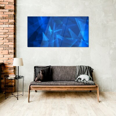 The sky is in shades of blue Glass Wall Art