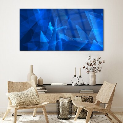 Abstract geometric Glass Wall Art