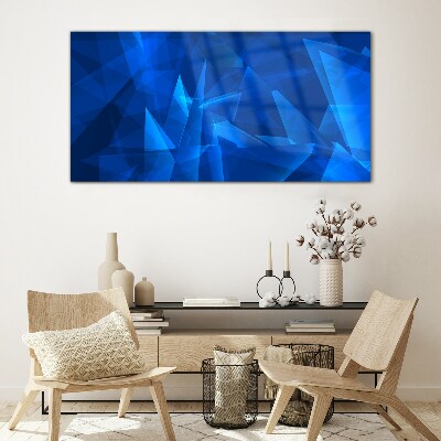 The sky is in shades of blue Glass Wall Art