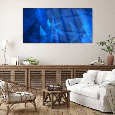 The sky is in shades of blue Glass Wall Art