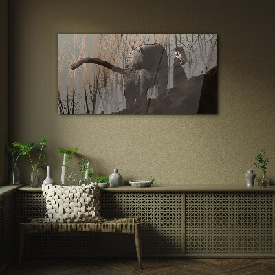 Fantastic animal panther Glass Wall Art