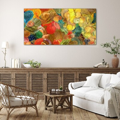 Colorful fruit composition Glass Print