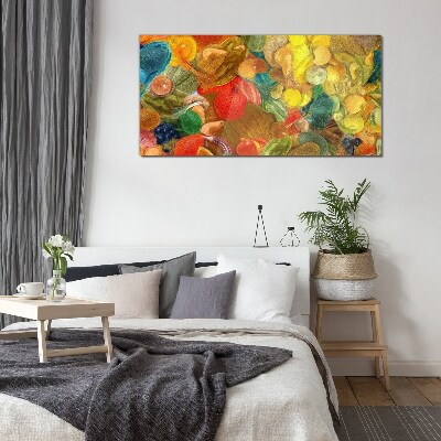 Colorful fruit composition Glass Print