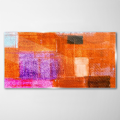 Colorful abstractions in warm shades Glass Print