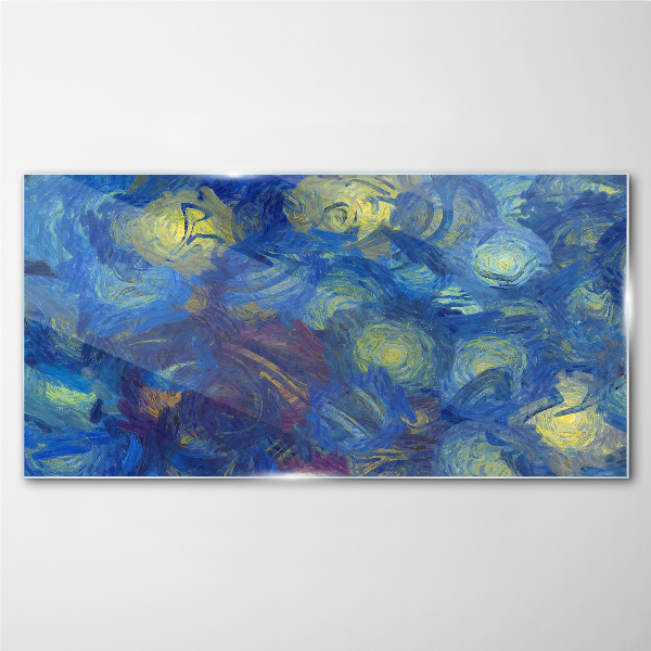 Painting abstraction Glass Print