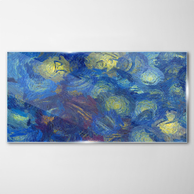 Painting abstraction Glass Print