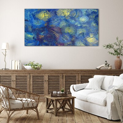 Painting abstraction Glass Print