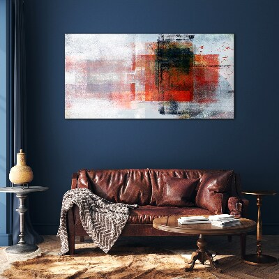 Abstract composition of colors Glass Print