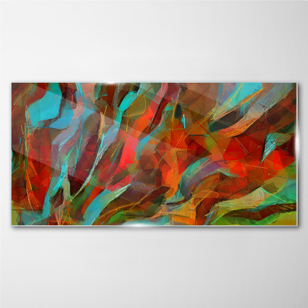 Painting abstraction Glass Print