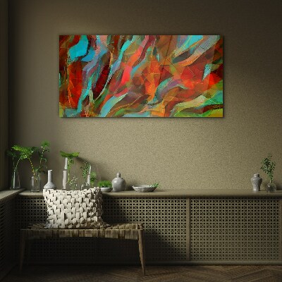 Colors of Nature in Abstraction Glass Print