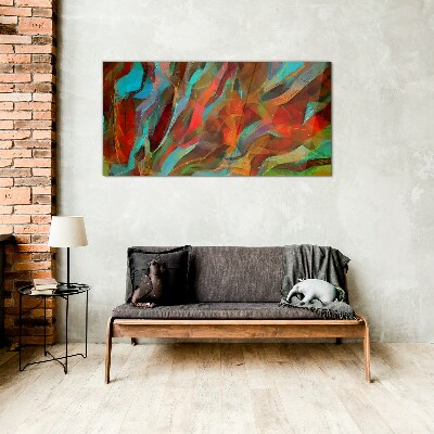 Colors of Nature in Abstraction Glass Print