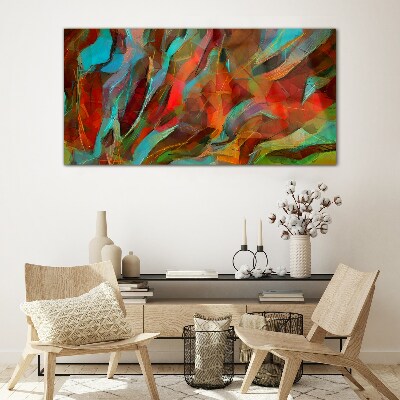 Colors of Nature in Abstraction Glass Print