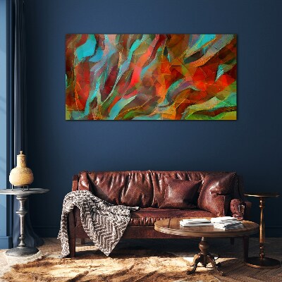 Colors of Nature in Abstraction Glass Print