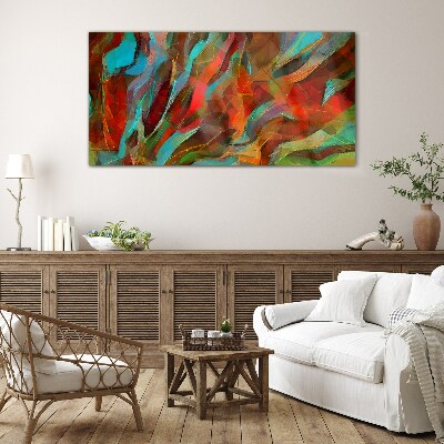 Colors of Nature in Abstraction Glass Print
