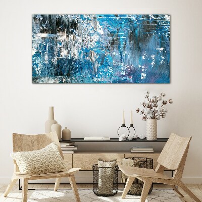 Painting abstraction Glass Print