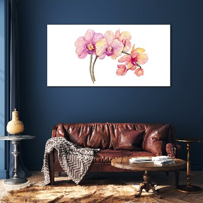 The floral beauty of orchids Glass Print
