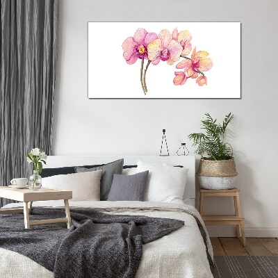 The floral beauty of orchids Glass Print