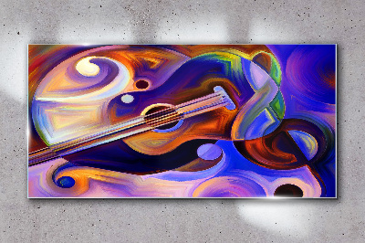 Musical harmony in colors Glass Wall Art