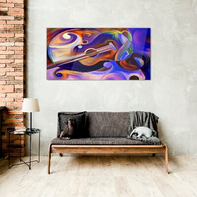 Musical harmony in colors Glass Wall Art