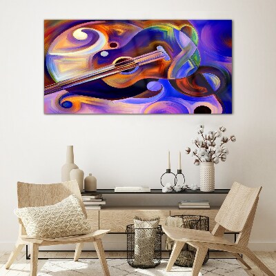 Musical harmony in colors Glass Wall Art