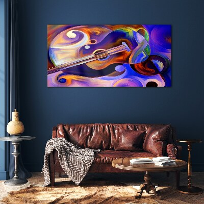 Musical harmony in colors Glass Wall Art