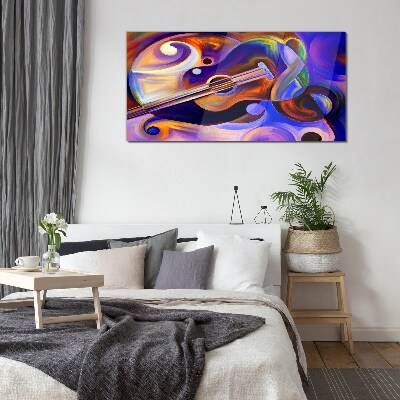 Musical harmony in colors Glass Wall Art
