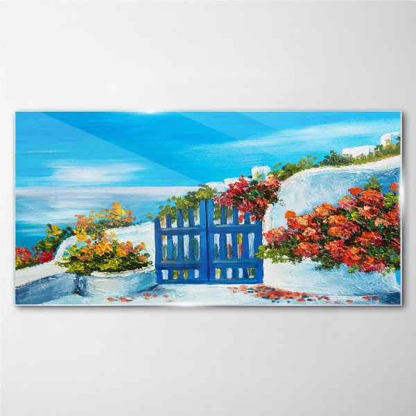 Gate to paradise Glass Print
