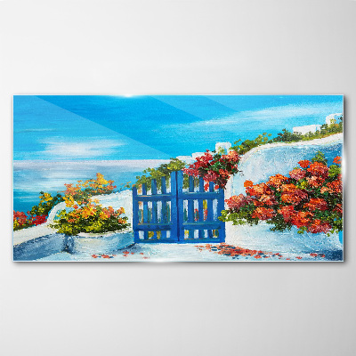 Gate to paradise Glass Print
