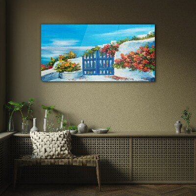 Gate to paradise Glass Print