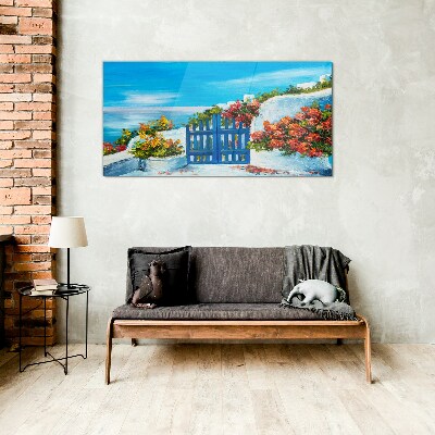 Gate to paradise Glass Print