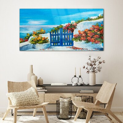 Gate to paradise Glass Print