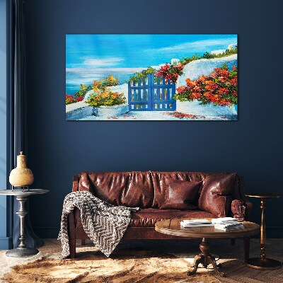 Gate to paradise Glass Print