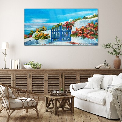 Gate to paradise Glass Print