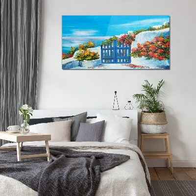 Gate to paradise Glass Print