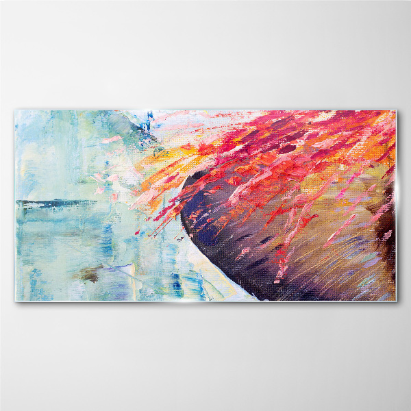 Colors in motion Glass Print