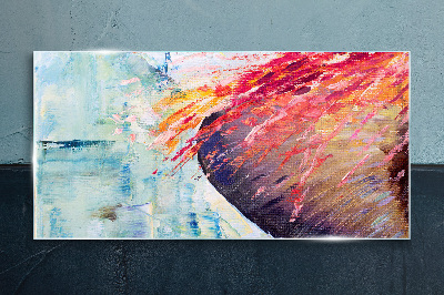 Colors in motion Glass Print