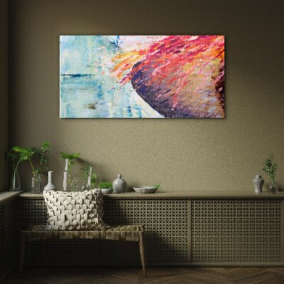 Colors in motion Glass Print
