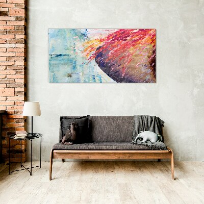 Colors in motion Glass Print