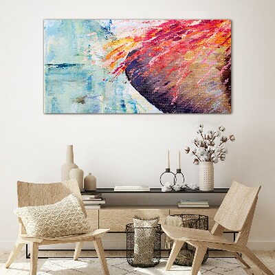 Painting abstraction Glass Print