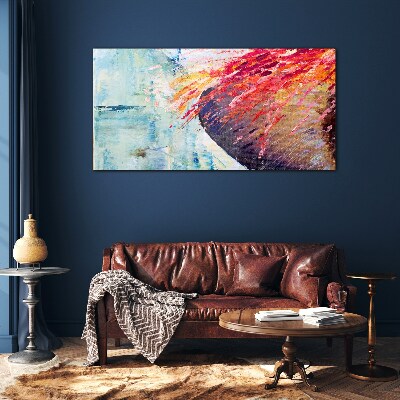 Colors in motion Glass Print