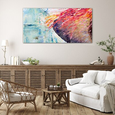 Colors in motion Glass Print