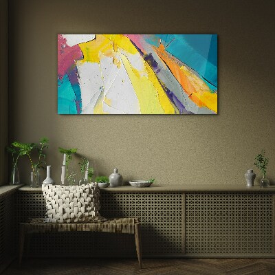 Colors in motion Glass Print