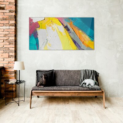 Colors in motion Glass Print