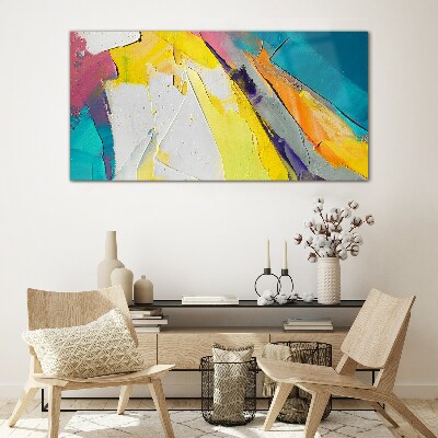 Colors in motion Glass Print
