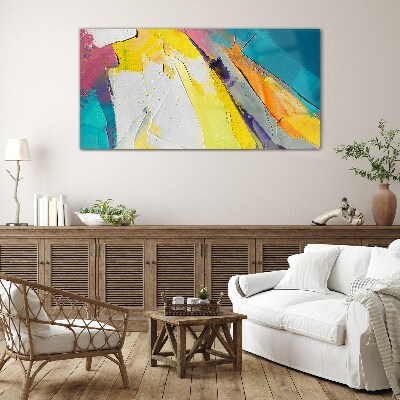 Colors in motion Glass Print